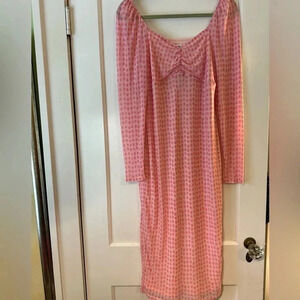 House of Aama x Target Pink Polka Dot Women's Dress - Size Medium